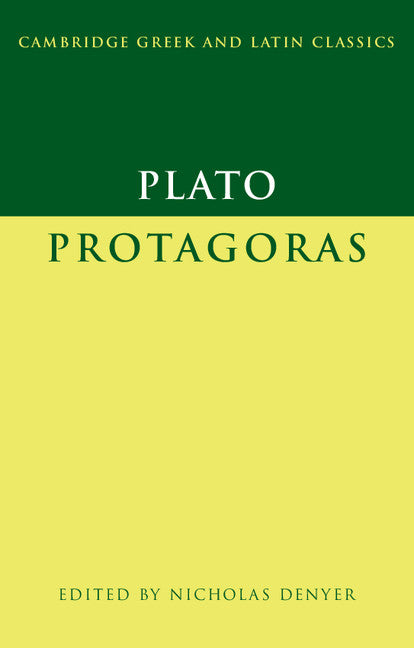 Plato: Protagoras (Paperback) 9780521549691