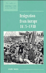 Emigration from Europe 1815–1930 (Hardback) 9780521552707