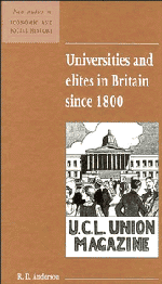 Universities and Elites in Britain since 1800 (Hardback) 9780521552752