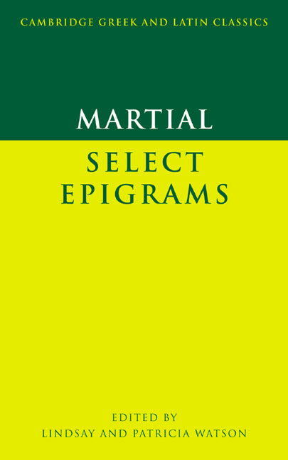Martial: Select Epigrams (Paperback) 9780521555395