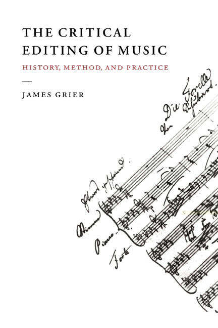 The Critical Editing of Music; History, Method, and Practice (Paperback) 9780521558631