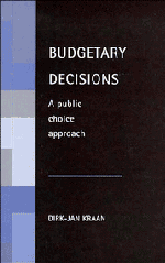 Budgetary Decisions; A Public Choice Approach (Paperback) 9780521558679