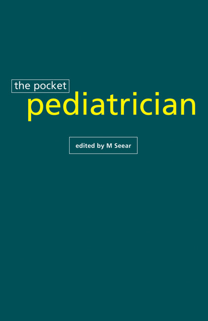 The Pocket Pediatrician; The BC Children's Hospital Manual (Paperback) 9780521568814