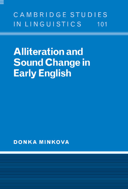 Alliteration and Sound Change in Early English (Hardback) 9780521573177