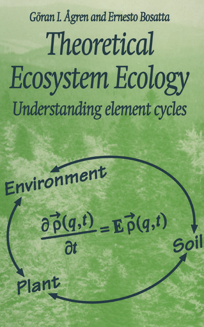 Theoretical Ecosystem Ecology; Understanding Element Cycles (Hardback) 9780521580229