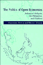 The Politics of Open Economies; Indonesia, Malaysia, the Philippines, and Thailand (Hardback) 9780521583435