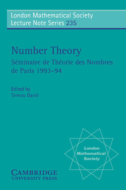 Number Theory; Séminaire de théorie des nombres de Paris 1993–94 (Paperback) 9780521585491