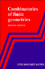 Combinatorics of Finite Geometries (Hardback) 9780521590143