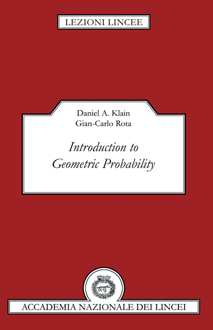 Introduction to Geometric Probability (Hardback) 9780521593625