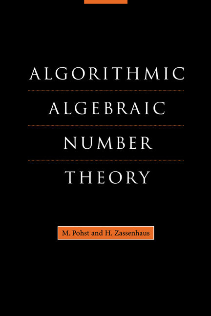 Algorithmic Algebraic Number Theory (Paperback) 9780521596695