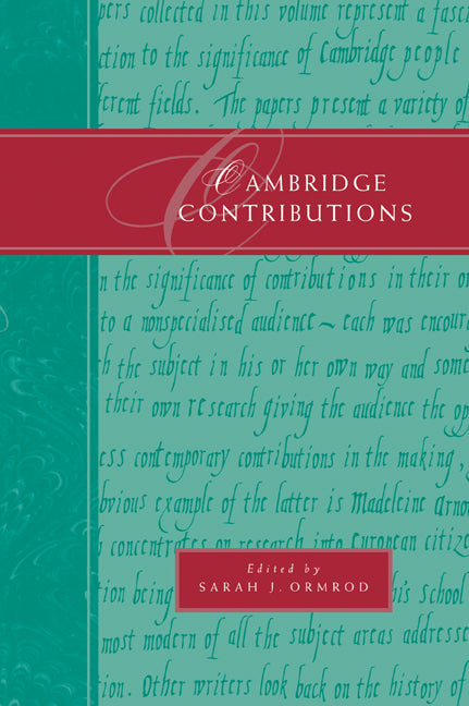 Cambridge Contributions (Paperback) 9780521597388