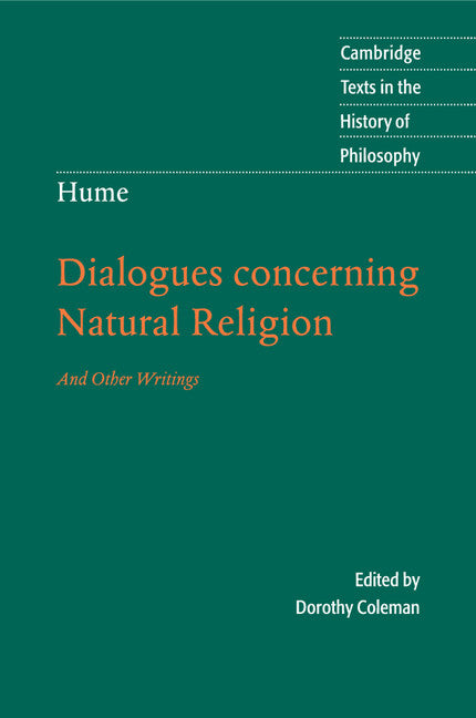 Hume: Dialogues Concerning Natural Religion; And Other Writings (Paperback) 9780521603591