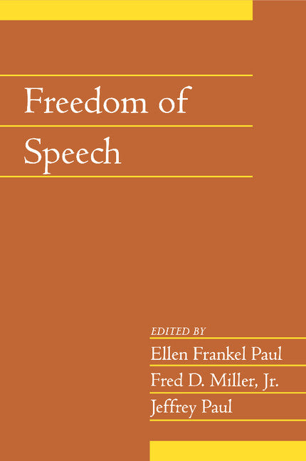 Freedom of Speech: Volume 21, Part 2 (Paperback) 9780521603751