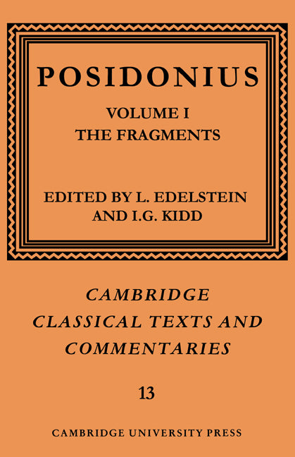 Posidonius: Volume 1, The Fragments (Paperback) 9780521604253