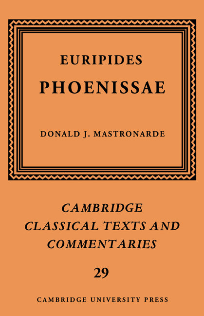 Euripides: Phoenissae (Paperback) 9780521604468