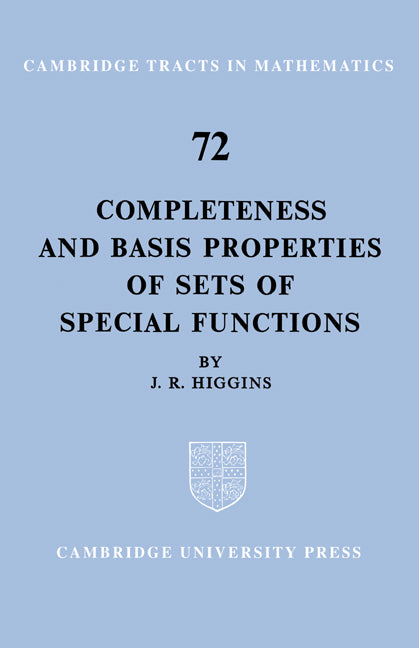 Completeness and Basis Properties of Sets of Special Functions (Paperback) 9780521604888