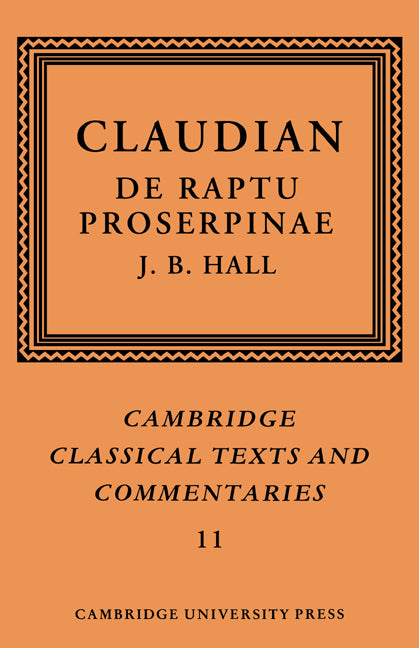 Claudian: De Raptu Proserpinae (Paperback) 9780521609302
