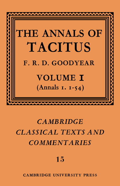 The Annals of Tacitus: Volume 1, Annals 1.1-54 (Paperback) 9780521609319