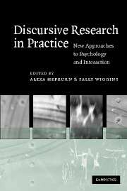 Discursive Research in Practice; New Approaches to Psychology and Interaction (Hardback) 9780521849296