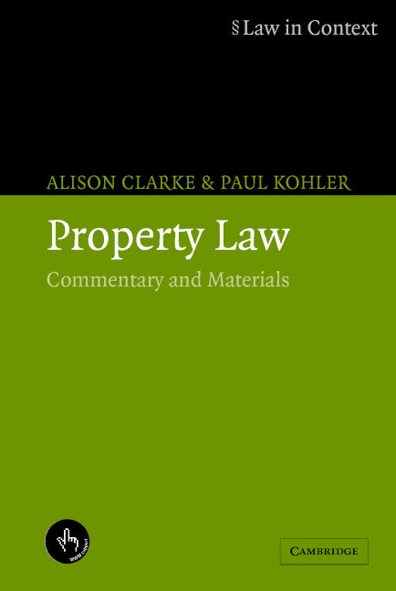 Property Law; Commentary and Materials (Paperback) 9780521614894