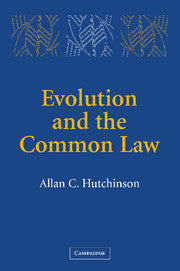 Evolution and the Common Law (Hardback) 9780521849685