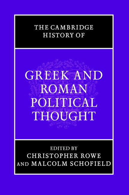 The Cambridge History of Greek and Roman Political Thought (Paperback) 9780521616690