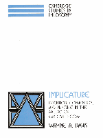 Implicature; Intention, Convention, and Principle in the Failure of Gricean Theory (Hardback) 9780521623193