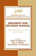 Judgment and Decision Making; An Interdisciplinary Reader (Hardback) 9780521623551