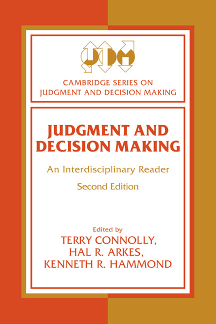 Judgment and Decision Making; An Interdisciplinary Reader (Paperback) 9780521626026