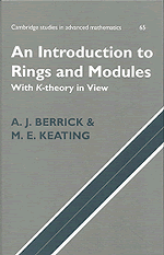 An Introduction to Rings and Modules; With K-Theory in View (Hardback) 9780521632744