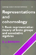 Representations and Cohomology: Volume 1, Basic Representation Theory of Finite Groups and Associative Algebras (Paperback) 9780521636537