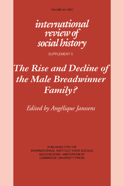 The Rise and Decline of the Male Breadwinner Family?; Studies in Gendered Patterns of Labour Division and Household Organisation (Paperback) 9780521639668