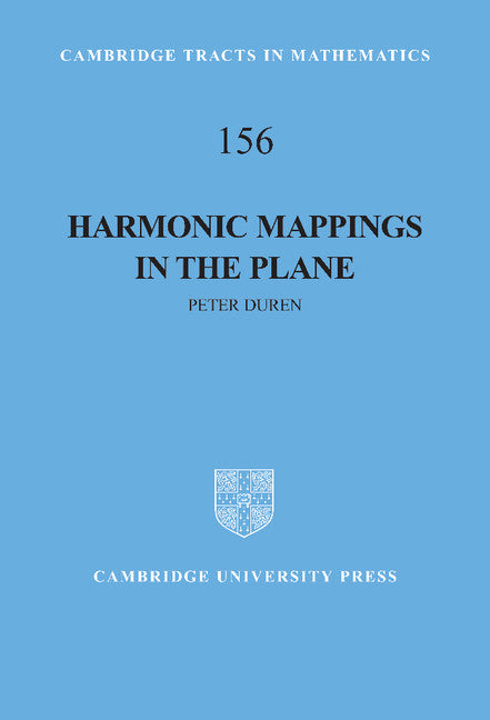 Harmonic Mappings in the Plane (Hardback) 9780521641210