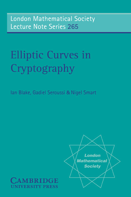 Elliptic Curves in Cryptography (Paperback) 9780521653749