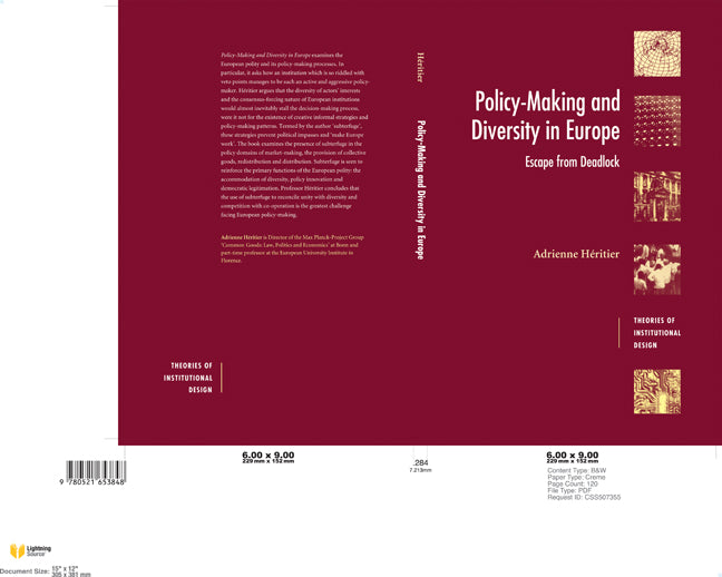 Policy-Making and Diversity in Europe; Escape from Deadlock (Paperback) 9780521653848