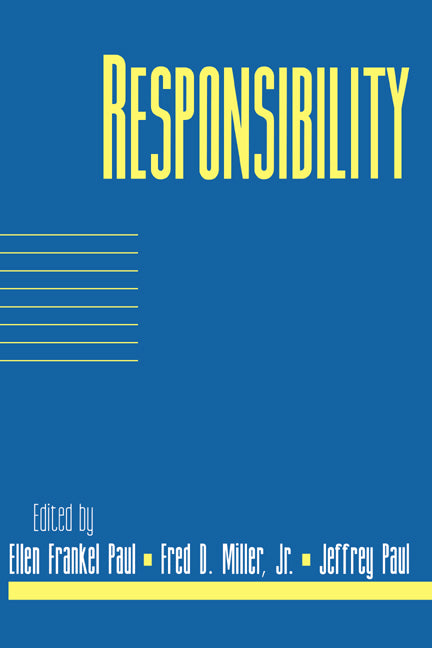 Responsibility: Volume 16, Part 2 (Paperback) 9780521654500