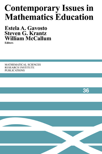 Contemporary Issues in Mathematics Education (Paperback) 9780521654715