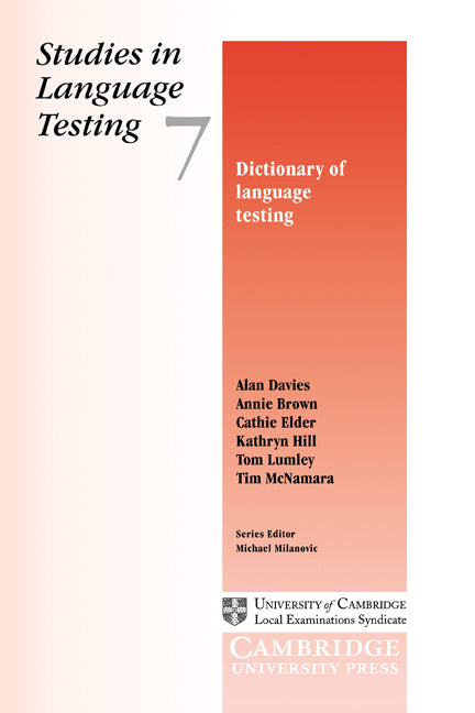 Dictionary of Language Testing (Paperback) 9780521658768