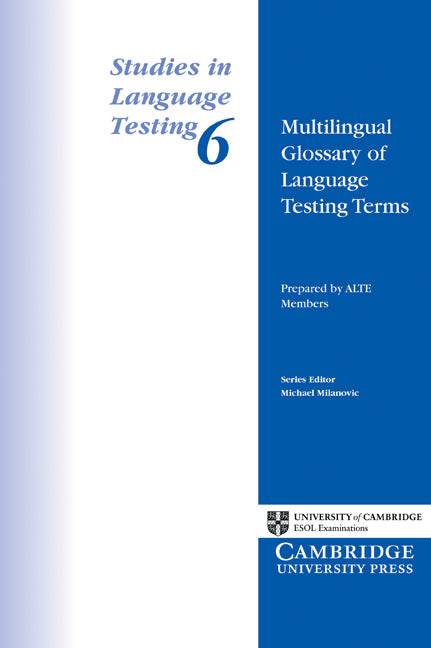 Multilingual Glossary of Language Testing Terms (Paperback) 9780521658775