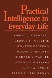 Practical Intelligence in Everyday Life (Hardback) 9780521650564