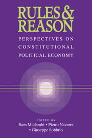 Rules and Reason; Perspectives on Constitutional Political Economy (Hardback) 9780521650571