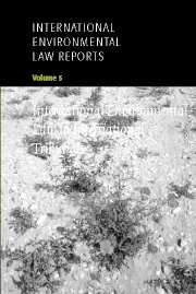 International Environmental Law Reports (Hardback) 9780521650380