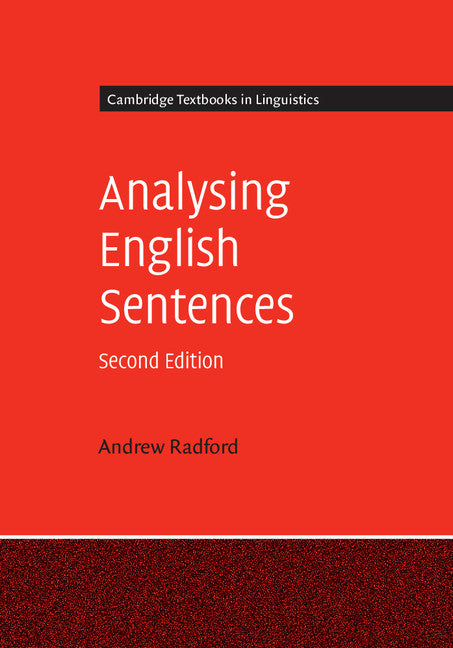 Analysing English Sentences (Hardback) 9780521660082