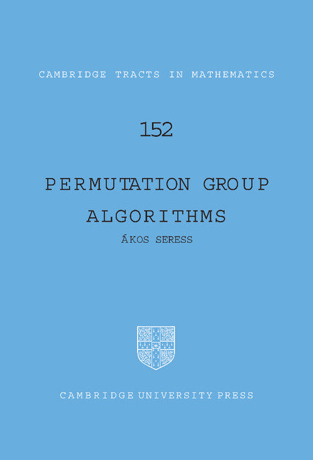 Permutation Group Algorithms (Hardback) 9780521661034