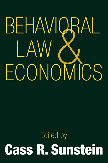 Behavioral Law and Economics (Paperback) 9780521667432