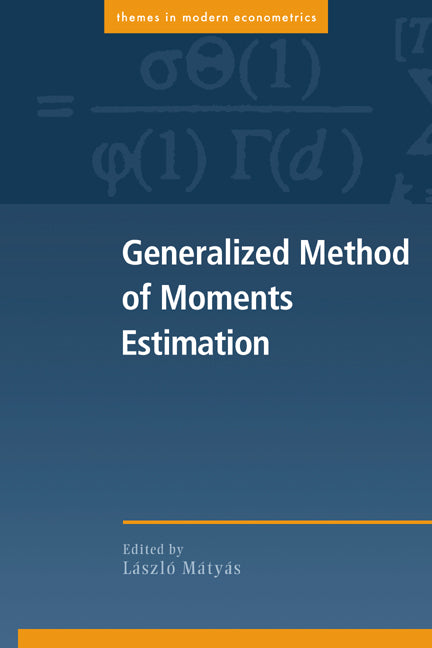 Generalized Method of Moments Estimation (Paperback) 9780521669672