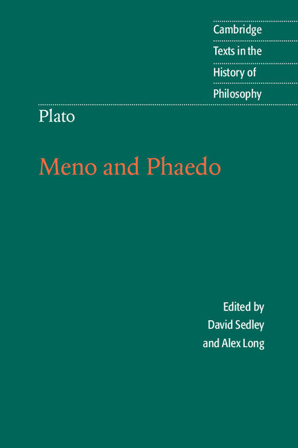 Plato: Meno and Phaedo (Paperback) 9780521676779