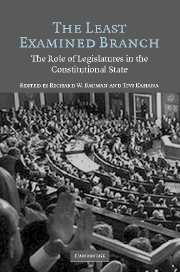 The Least Examined Branch; The Role of Legislatures in the Constitutional State (Hardback) 9780521859547