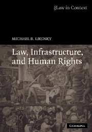 Law, Infrastructure and Human Rights (Hardback) 9780521859622