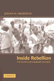 Inside Rebellion; The Politics of Insurgent Violence (Hardback) 9780521860772